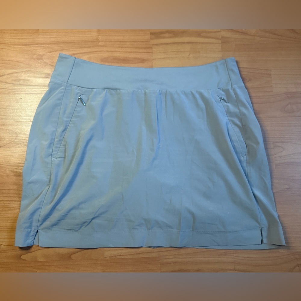 Athleta Soho Skort Gray Pockets Lined Skirt Pockets Women's Size 14